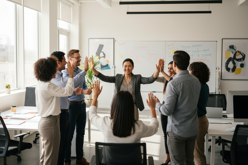 a grop motivating each other or a tl to team